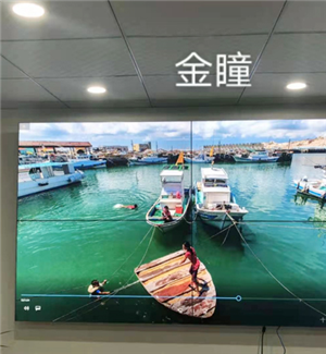 55 inch 3.5MM2X2 matrix wall bracket for a fire protection company in Loudi, Hunan