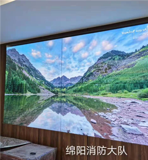 Sichuan Mianyang Fire Brigade 55 inch 0.88mm2X2 wall mounted bracket processor